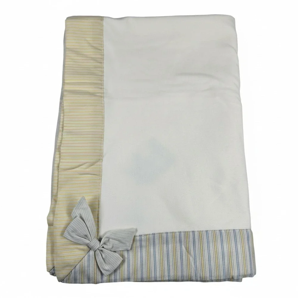 NEW Gymboree Vintage Blanket Tick Tock Ticking Yellow Bows Reversible NWT 2004